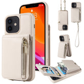 Crossbody Lanyard Zipper Wallet Leather Phone Case